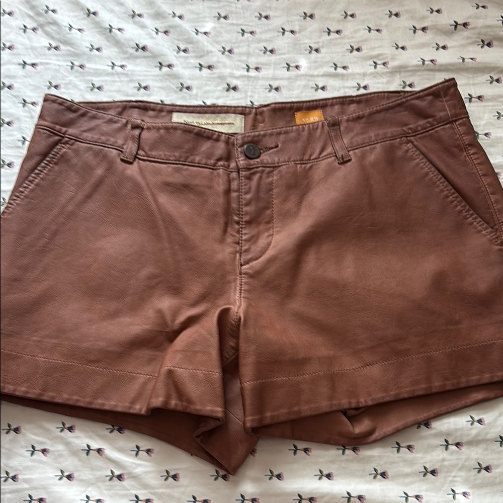 Anthro Vegan Faux Leather Shorts